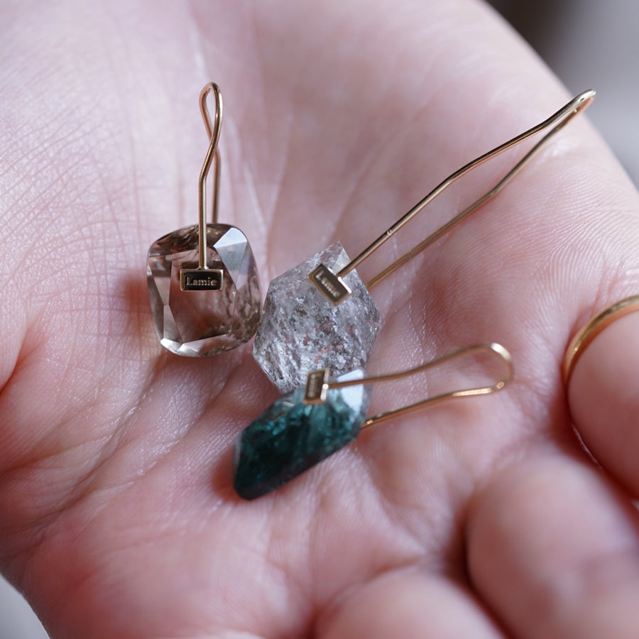 Bag Earrings No. 2033/ Tourmaline