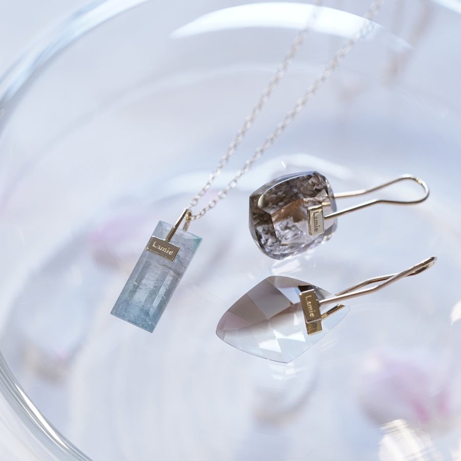 Bag Earrings No. 2033/ Tourmaline