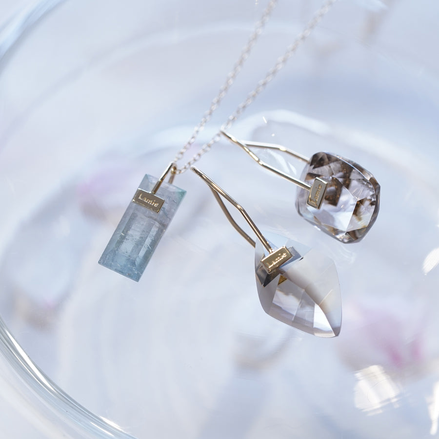 Bag Earrings No. 2033/ Tourmaline