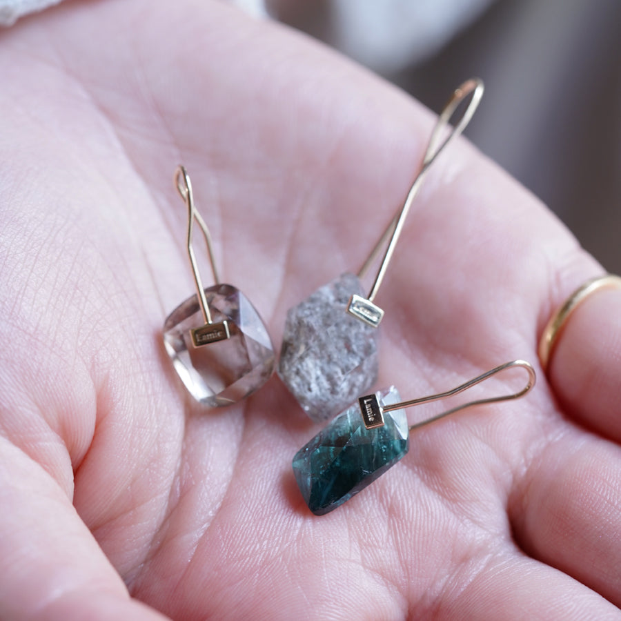 Bag Earrings No. 2033/ Tourmaline
