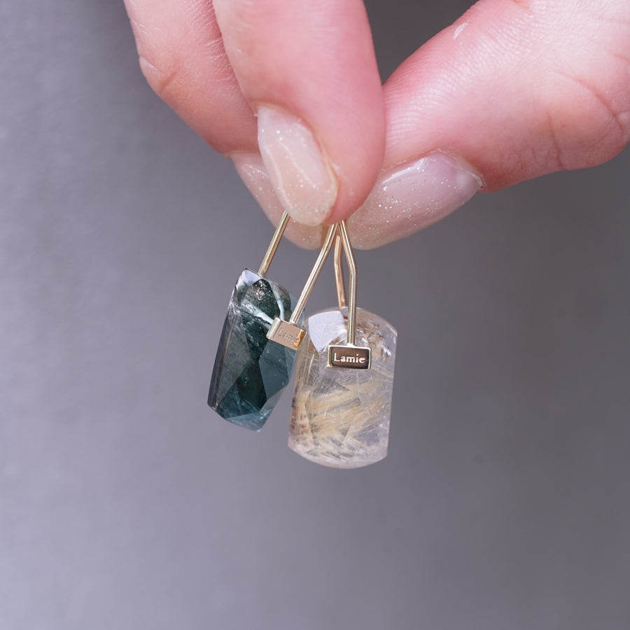 Bag Earrings No. 2033/ Tourmaline