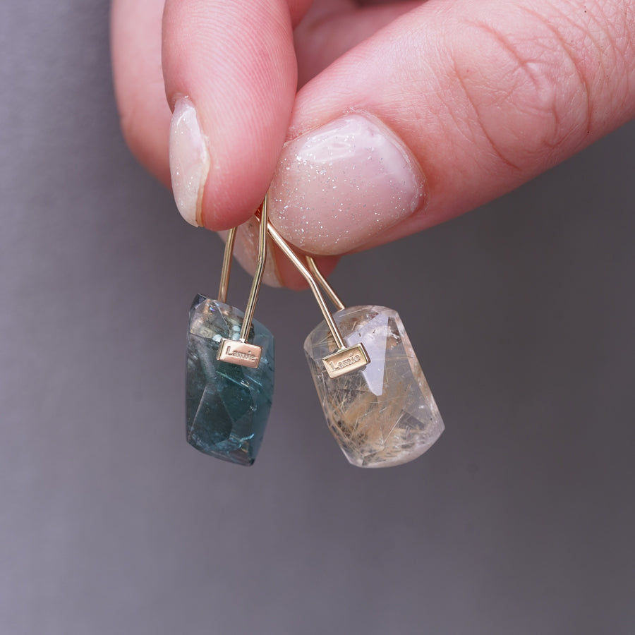 Bag Earrings No. 2033/ Tourmaline