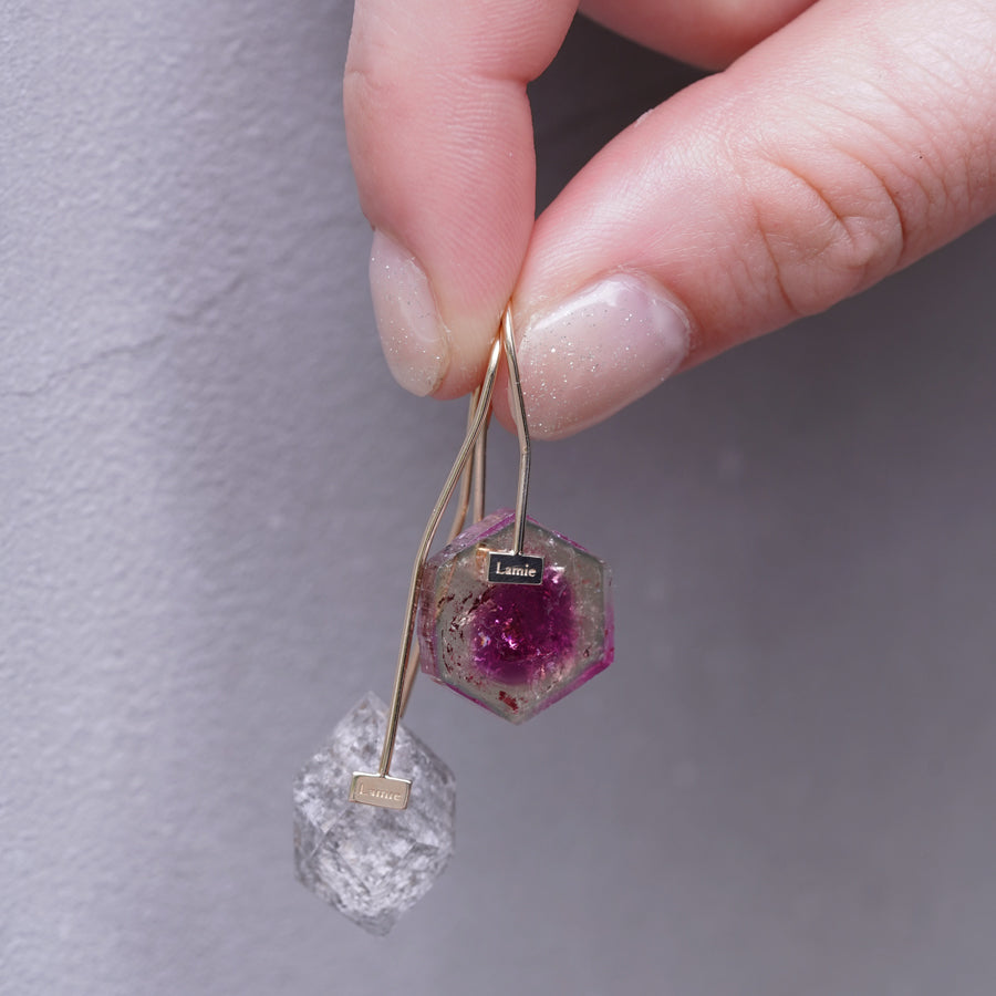 Bag Earrings No. 2033/ Tourmaline