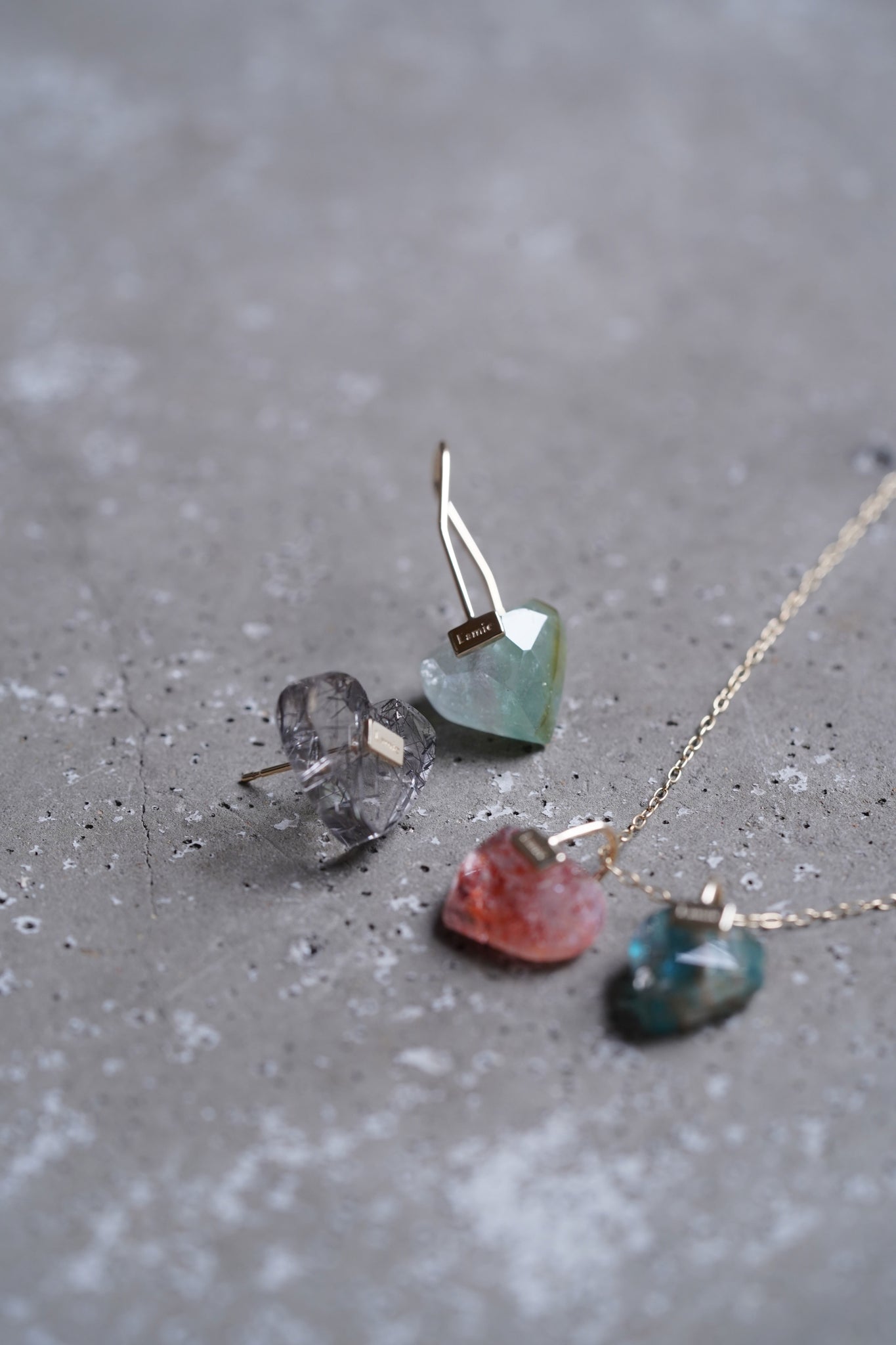 Bag Earrings No. 2033/ Tourmaline