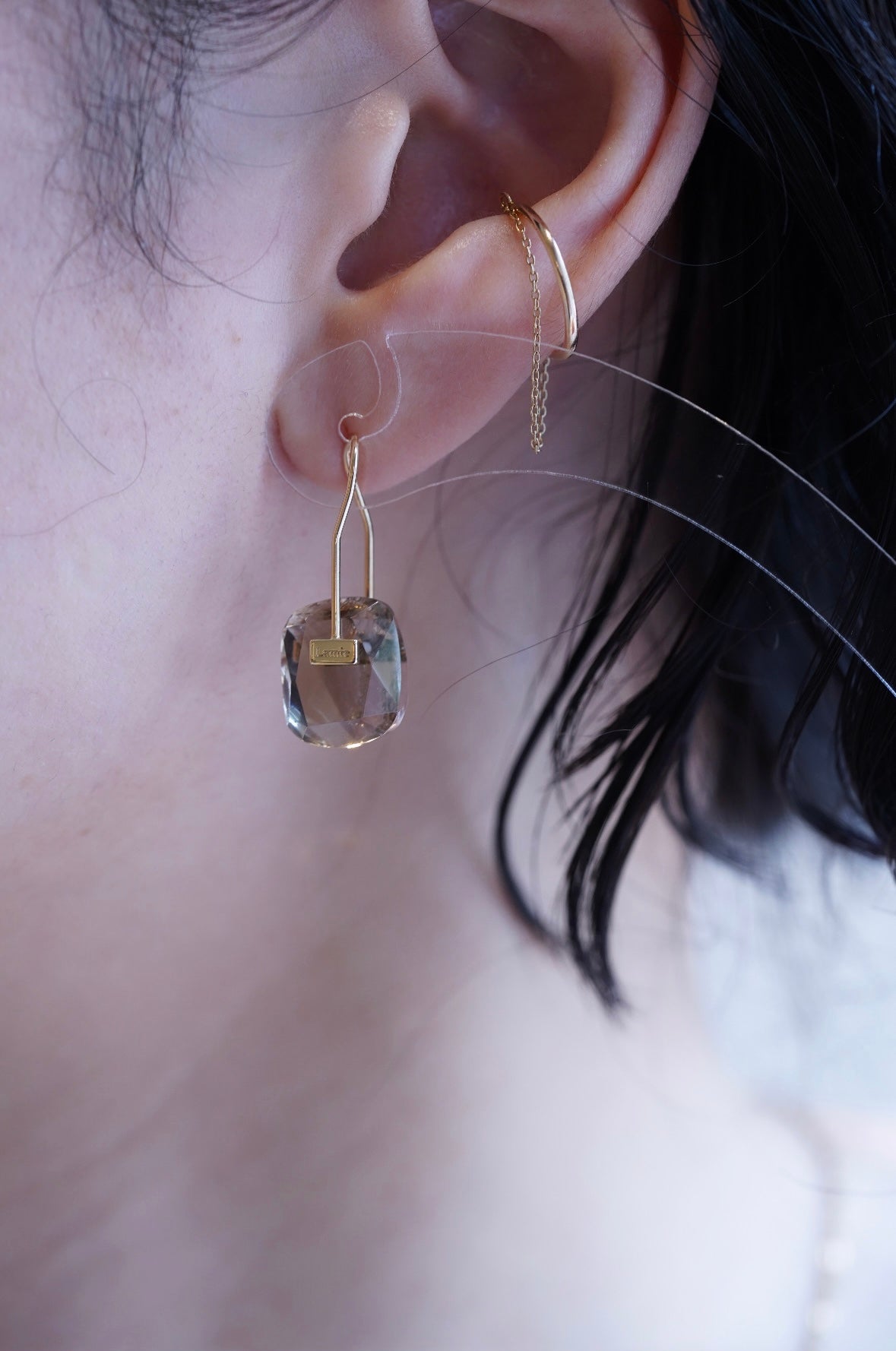 Bag Earrings No. 2033/ Tourmaline