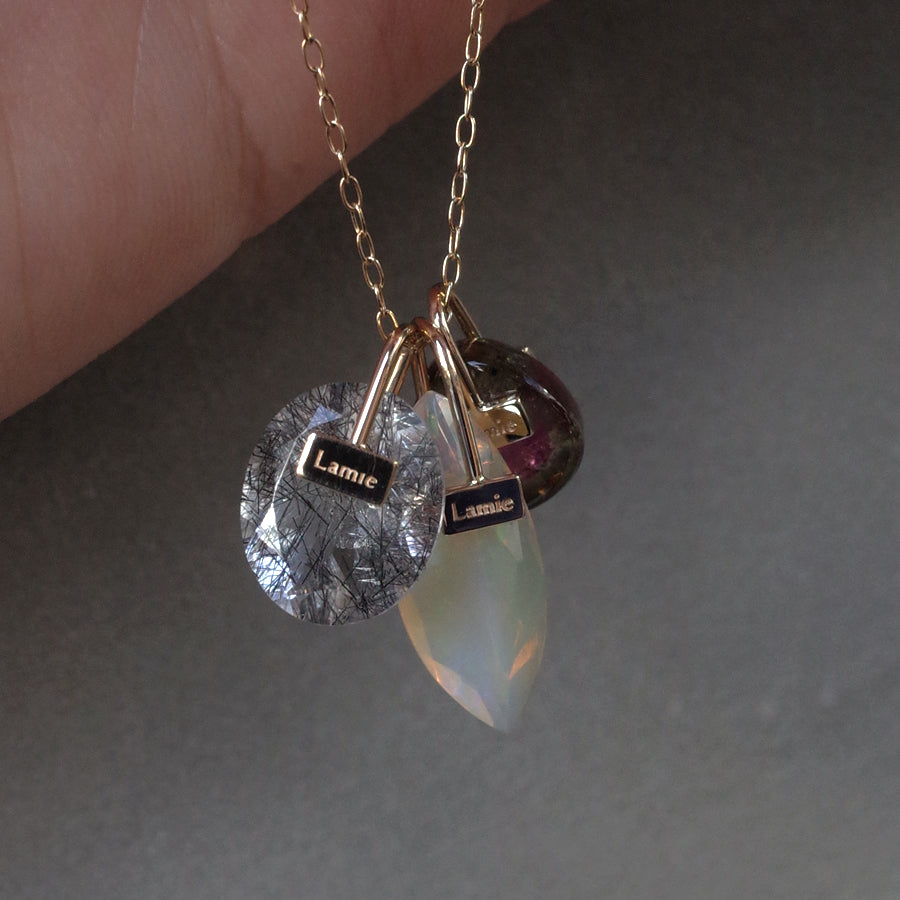 Bag Top  №3092/ Black Rutilelated Quartz