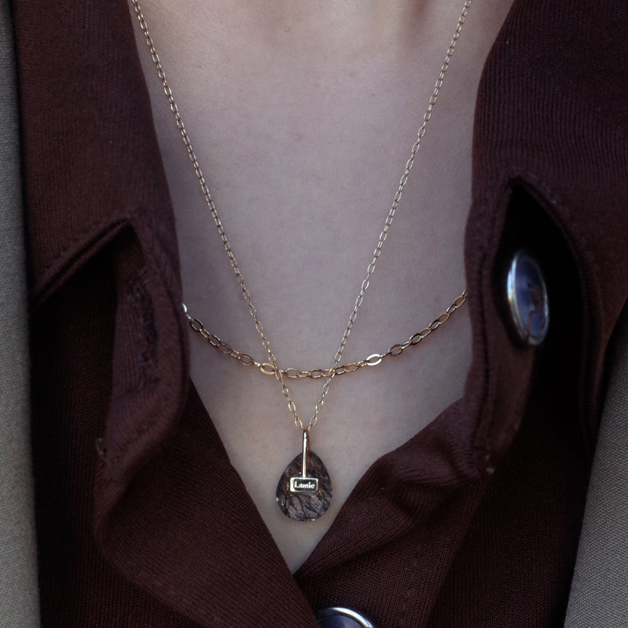 Bag Top  №3103/ Black Rutilelated Quartz