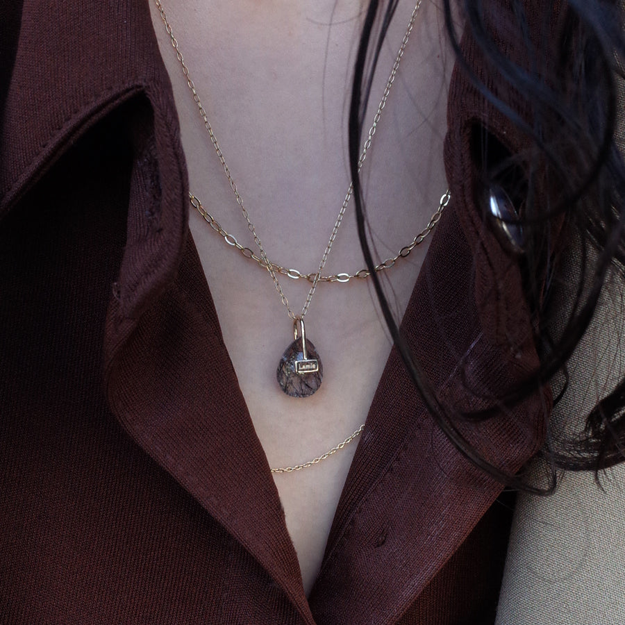 Bag Top  №3103/ Black Rutilelated Quartz