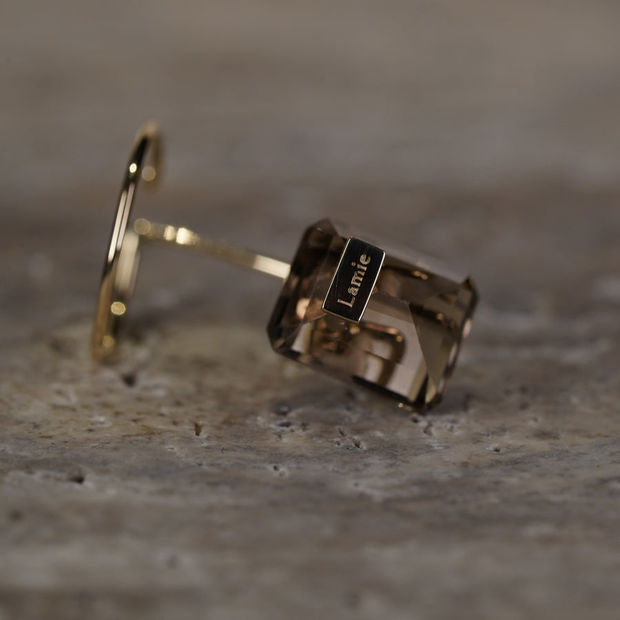 Bag イヤカフ  №4317/ Smoky Quartz