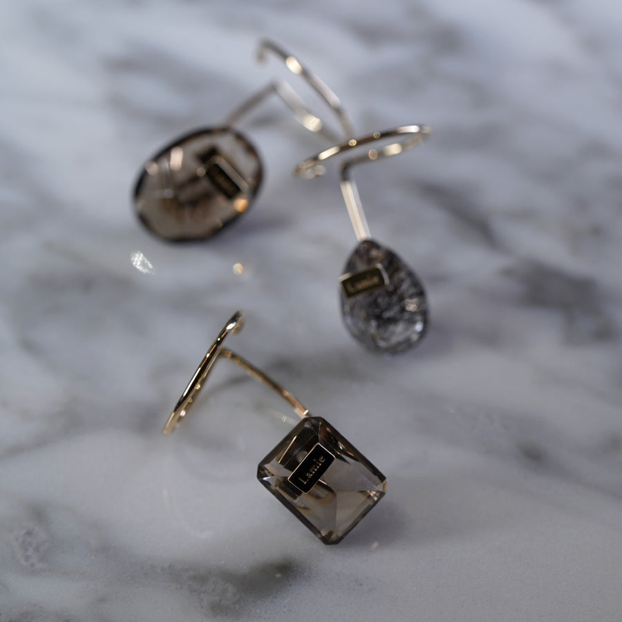 Bag イヤカフ  №4317/ Smoky Quartz