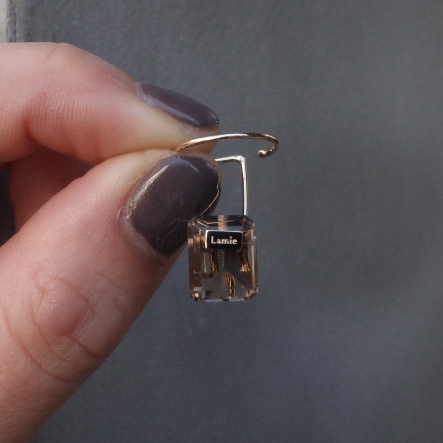 Bag イヤカフ  №4317/ Smoky Quartz