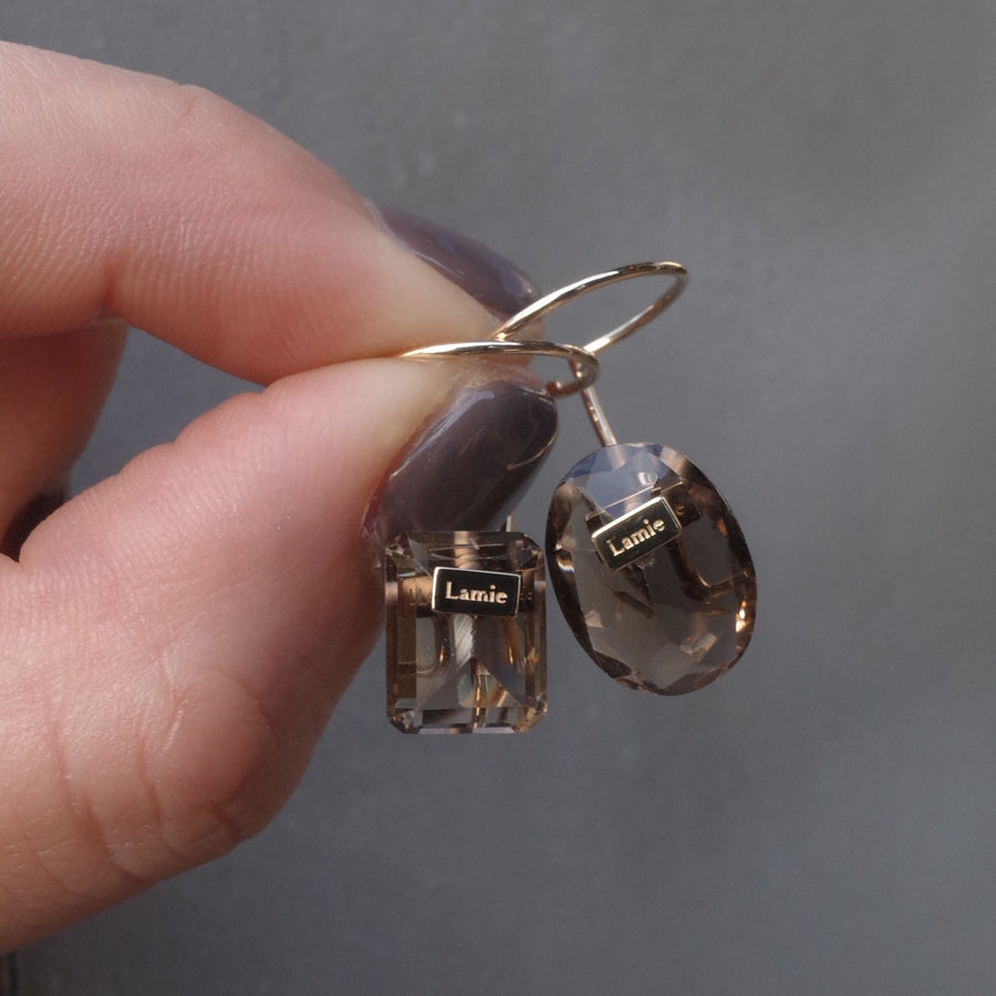 Bag イヤカフ  №4317/ Smoky Quartz