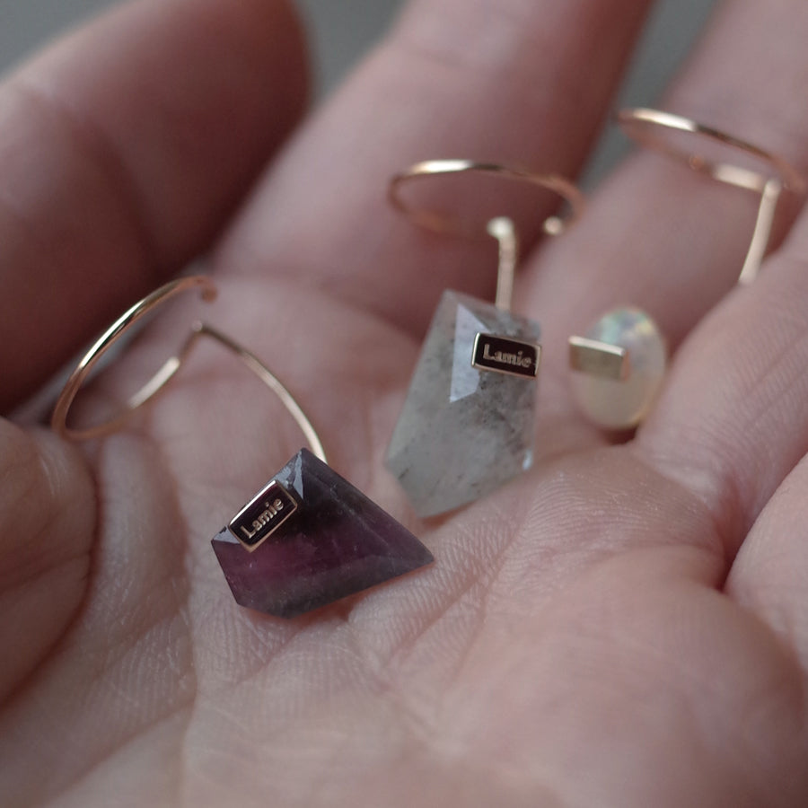 Bag イヤカフ  №4324/ Moss Aquamarine