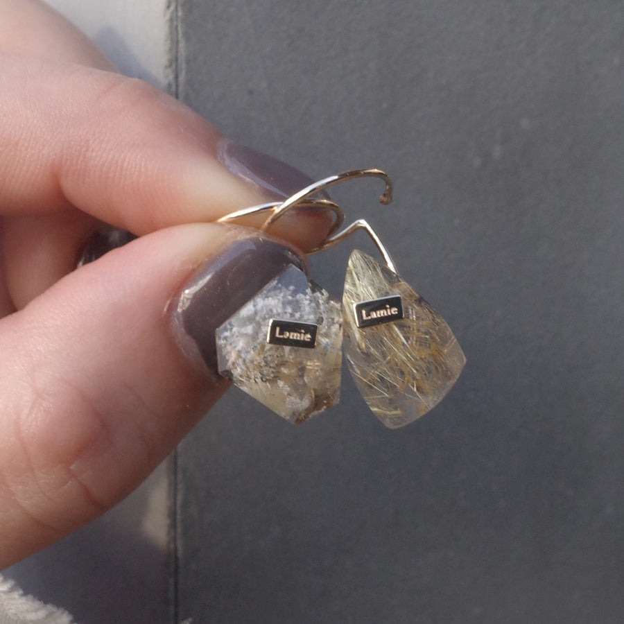 Bag Earrings No. 2033/ Tourmaline