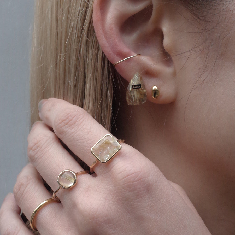 Bag Earrings No. 2033/ Tourmaline