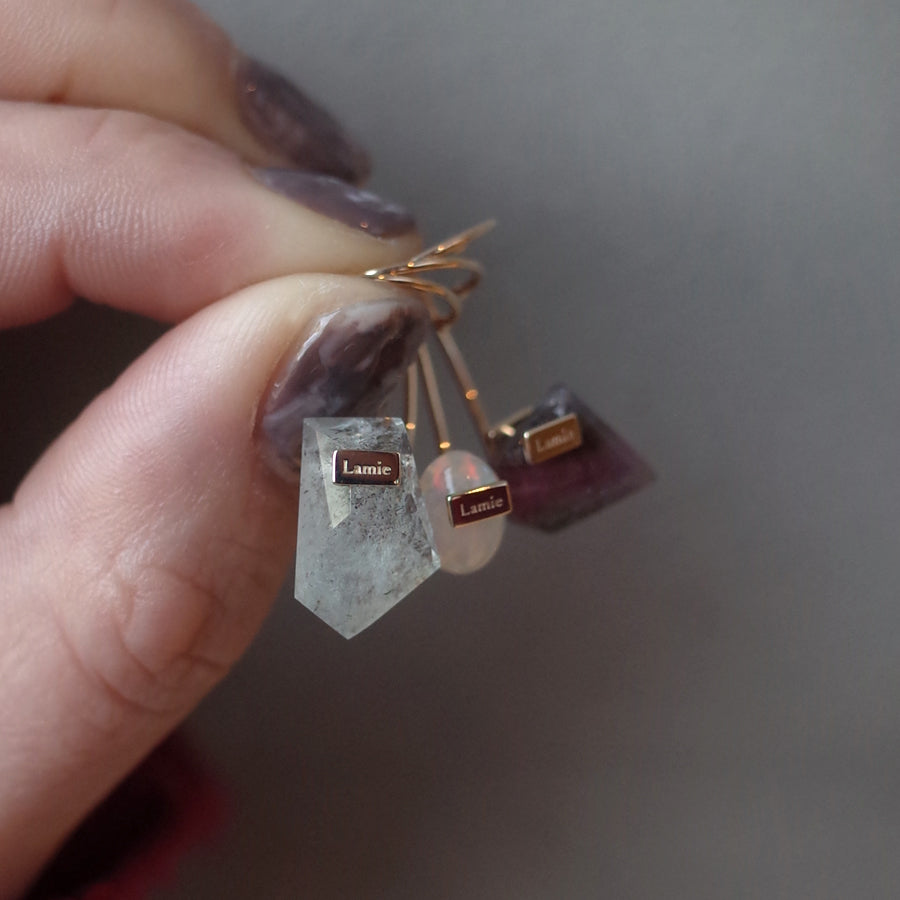 Bag イヤカフ  №4324/ Moss Aquamarine