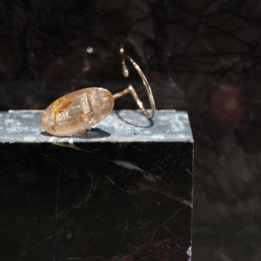 Bag イヤカフ  №4326/ Rutilelated Quartz