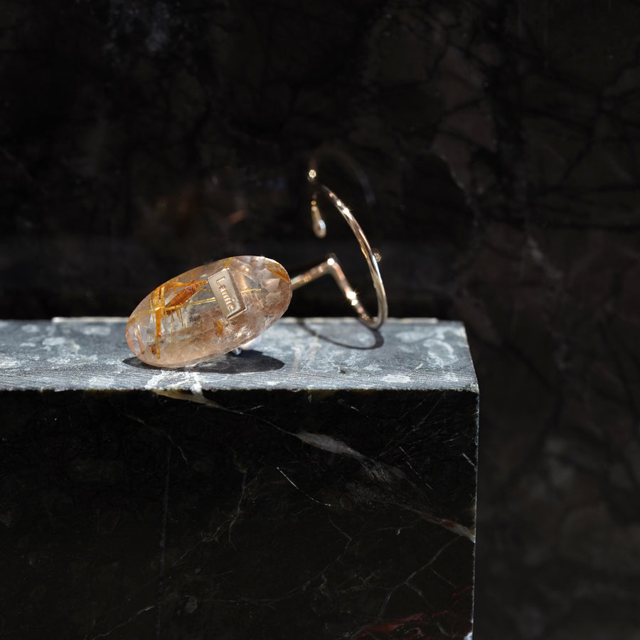 Bag イヤカフ  №4326/ Rutilelated Quartz