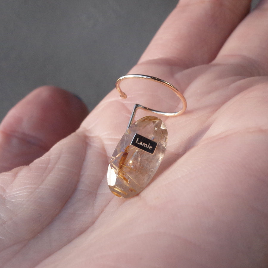 Bag イヤカフ  №4326/ Rutilelated Quartz