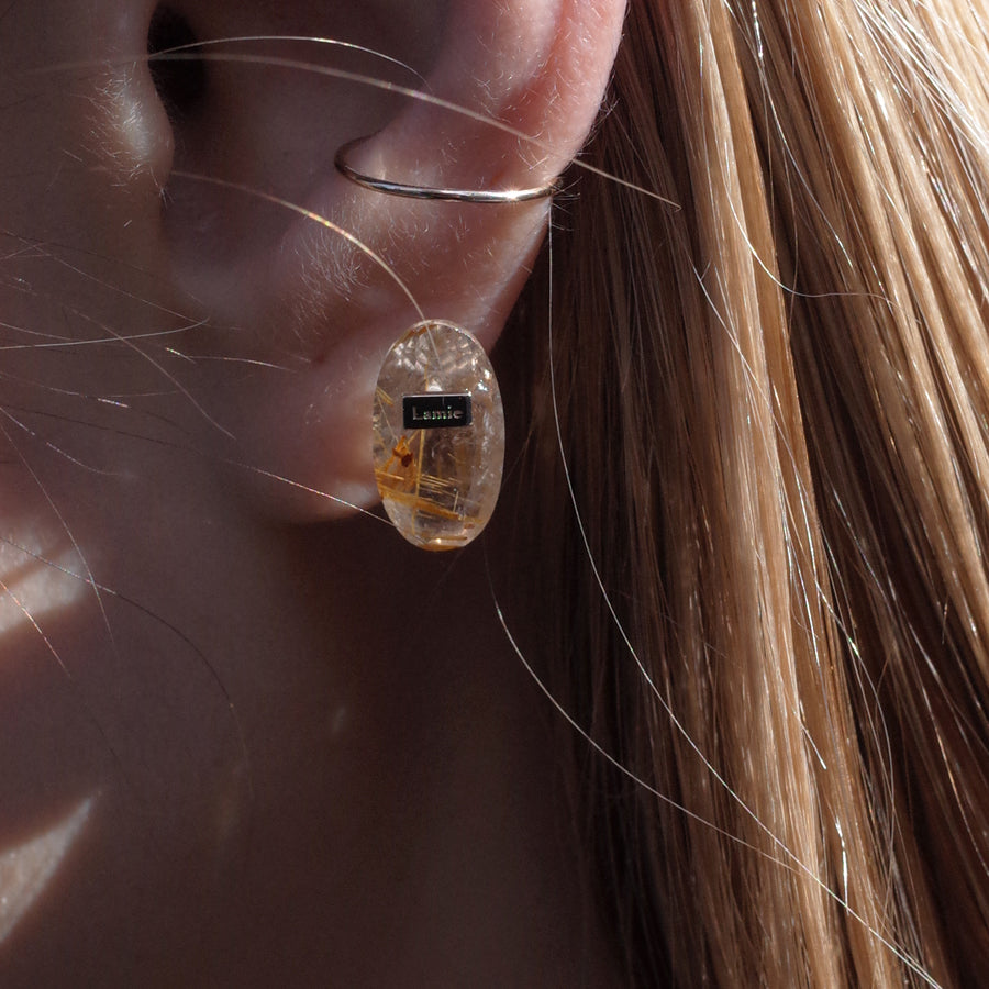 Bag イヤカフ  №4326/ Rutilelated Quartz