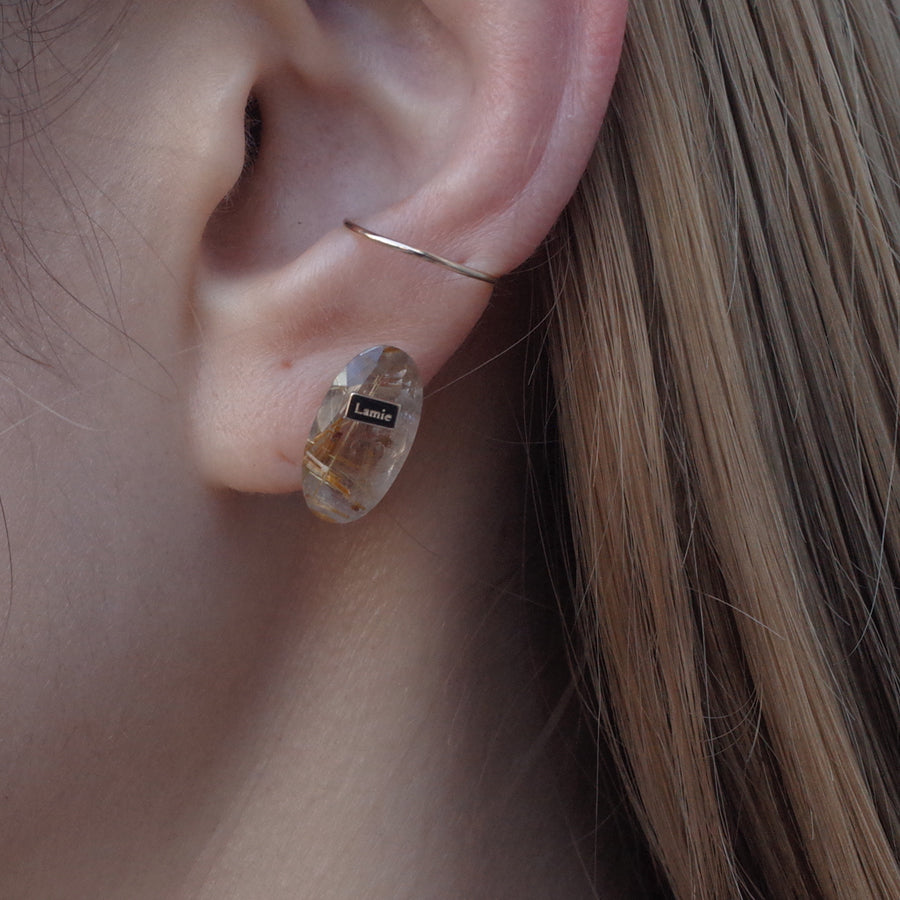 Bag イヤカフ  №4326/ Rutilelated Quartz