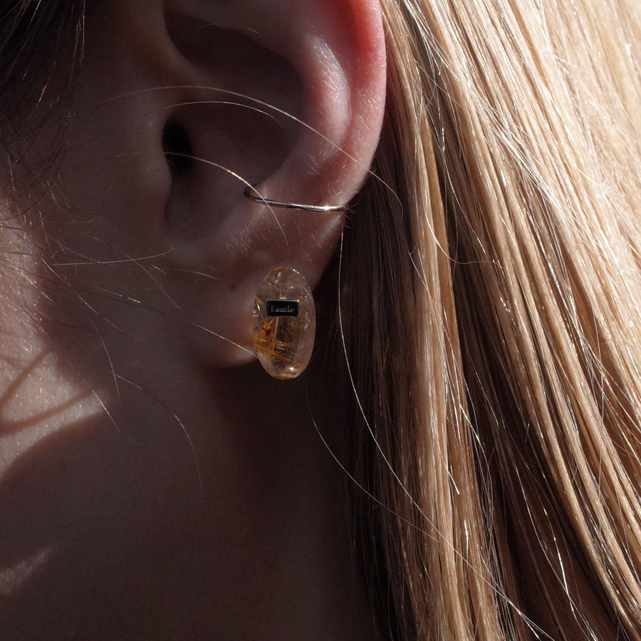 Bag イヤカフ  №4326/ Rutilelated Quartz