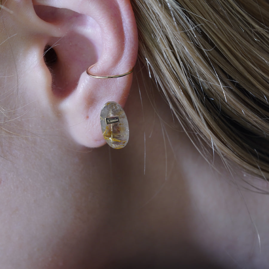 Bag イヤカフ  №4326/ Rutilelated Quartz