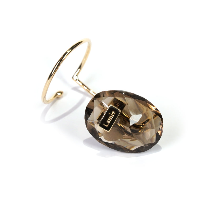 Bag イヤカフ  №4327/ Smoky Quartz