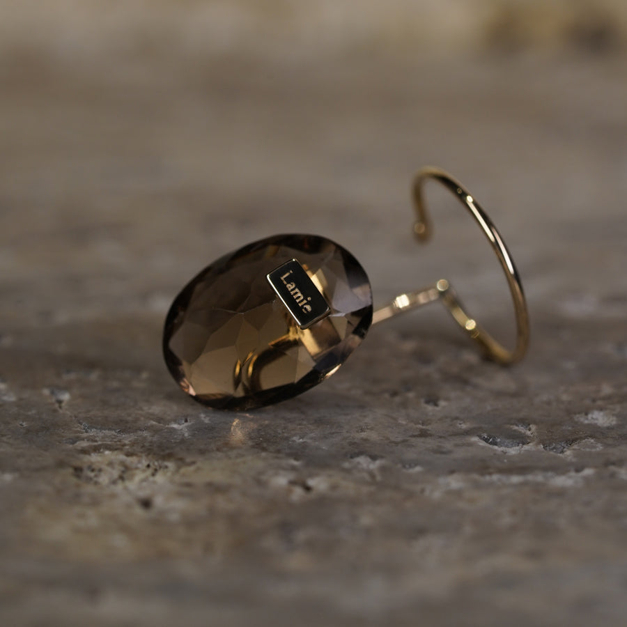 Bag イヤカフ  №4327/ Smoky Quartz