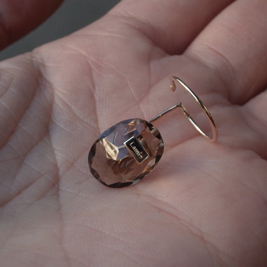 Bag イヤカフ  №4327/ Smoky Quartz