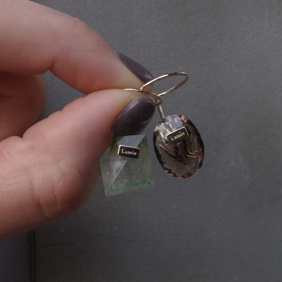 Bag イヤカフ  №4327/ Smoky Quartz