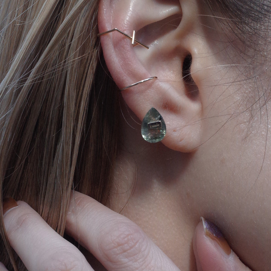 Bag イヤカフ  №4334/ Green Rutilelated Quartz