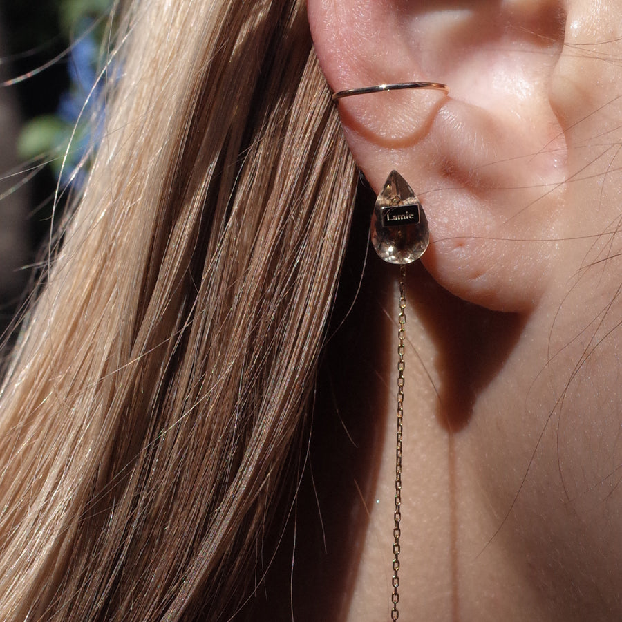 Bag Earrings No. 2033/ Tourmaline