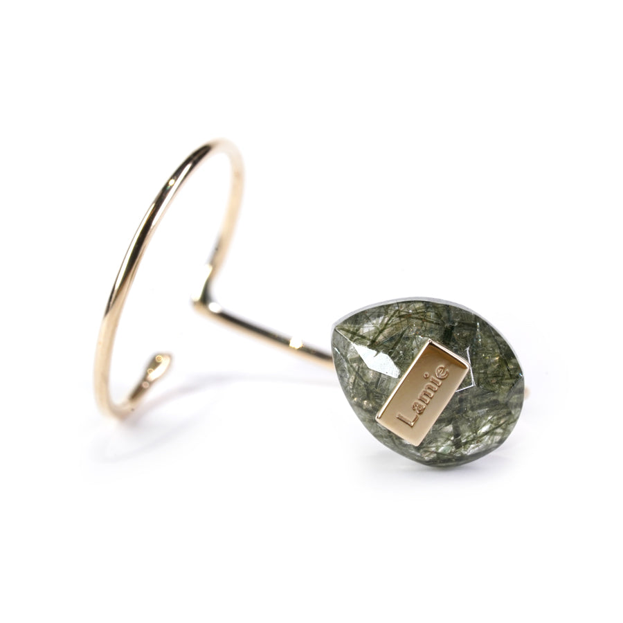 Bag イヤカフ  №4340/ Green Rutilelated Quartz