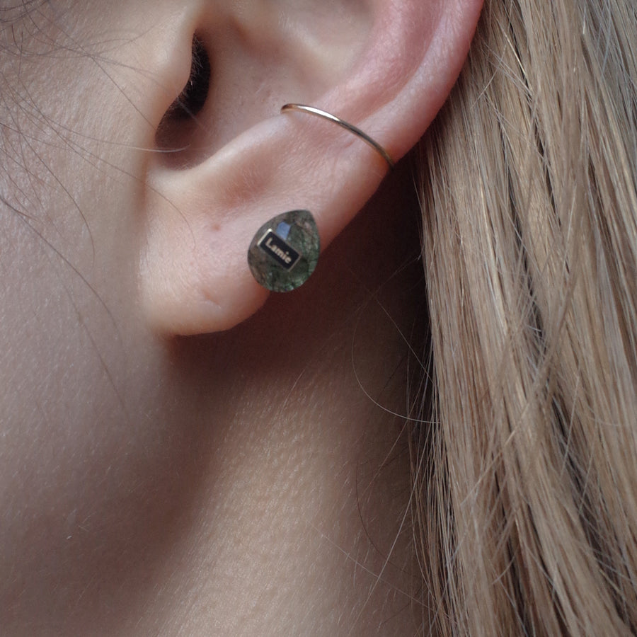 Bag イヤカフ  №4340/ Green Rutilelated Quartz