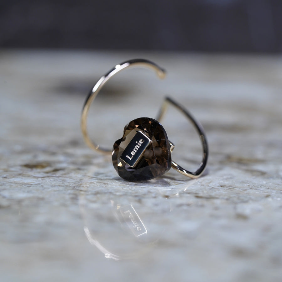 Bag イヤカフ  №4341/ Smoky Quartz