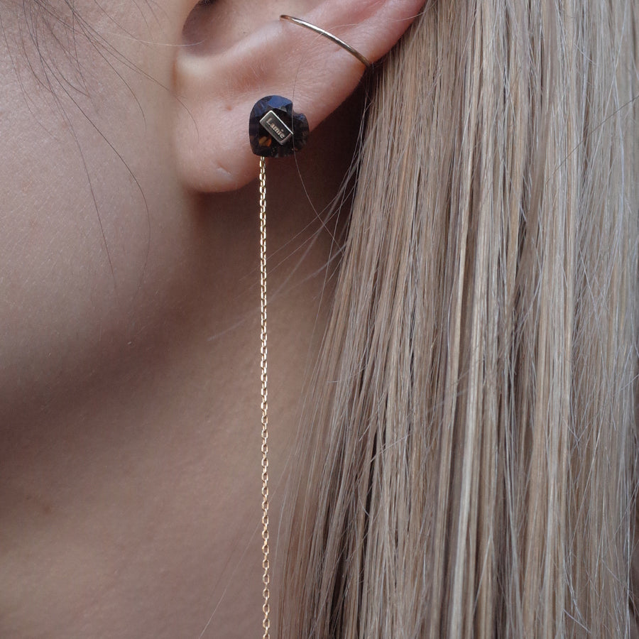 Bag イヤカフ  №4341/ Smoky Quartz