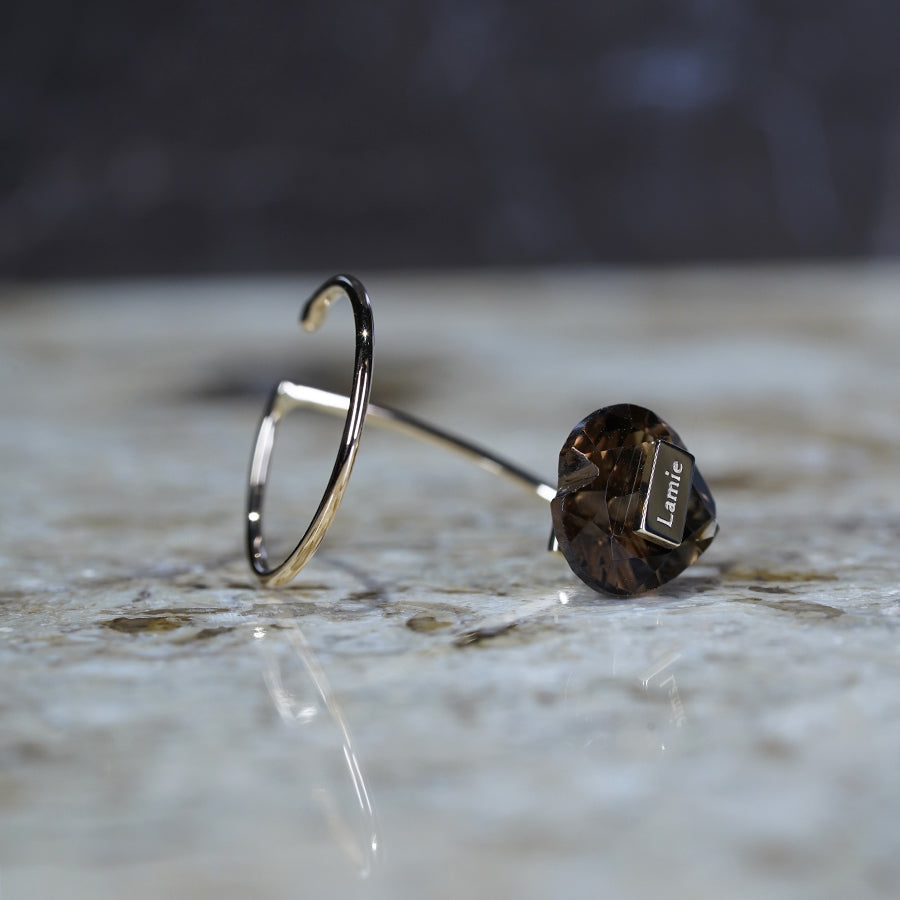 Bag イヤカフ  №4341/ Smoky Quartz