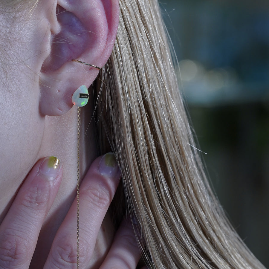 Bag Earrings No. 2033/ Tourmaline