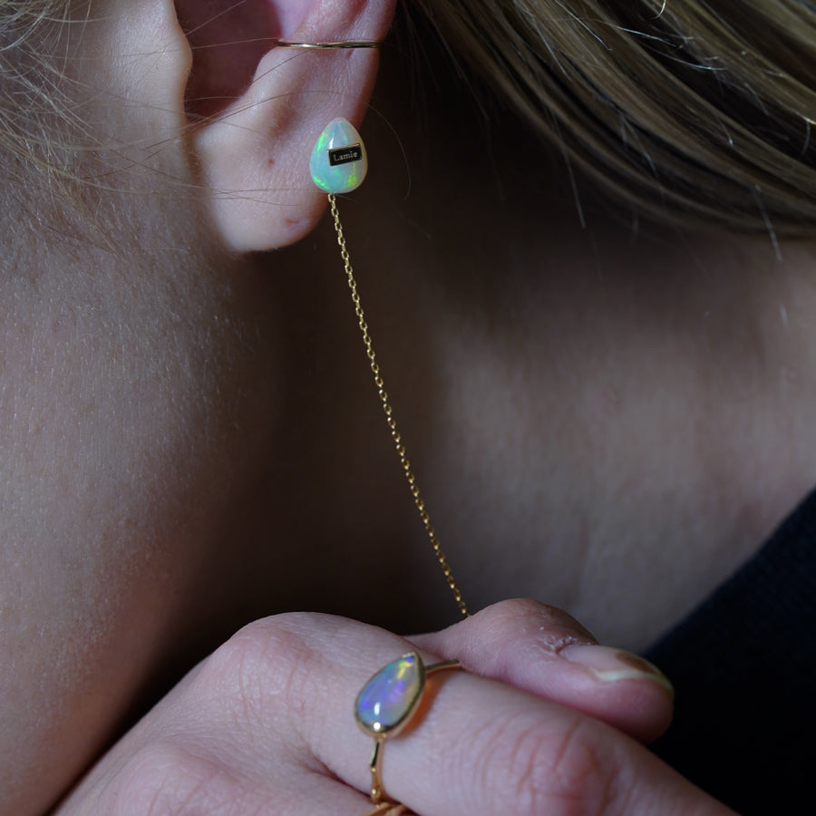 Bag Earrings No. 2033/ Tourmaline