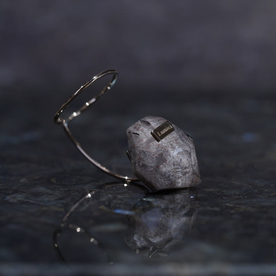 Bag イヤカフ  №4347/ Garden Tourmaline in Quartz