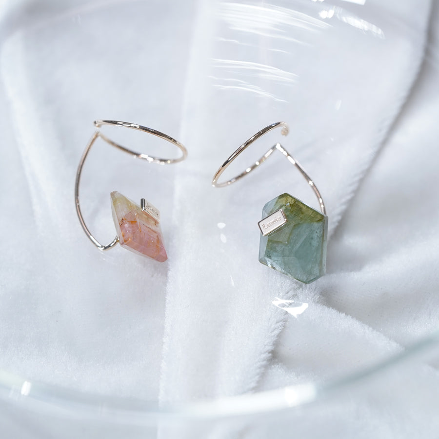 Bag Earrings No. 2033/ Tourmaline