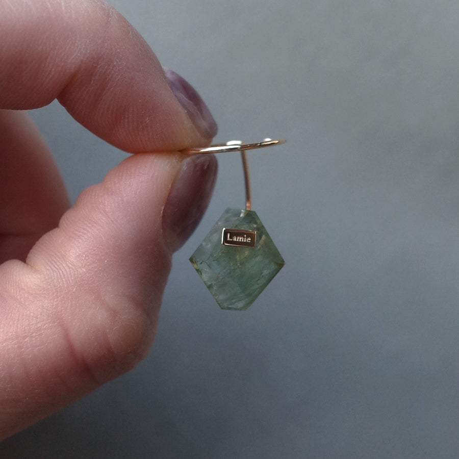Bag Earrings No. 2033/ Tourmaline
