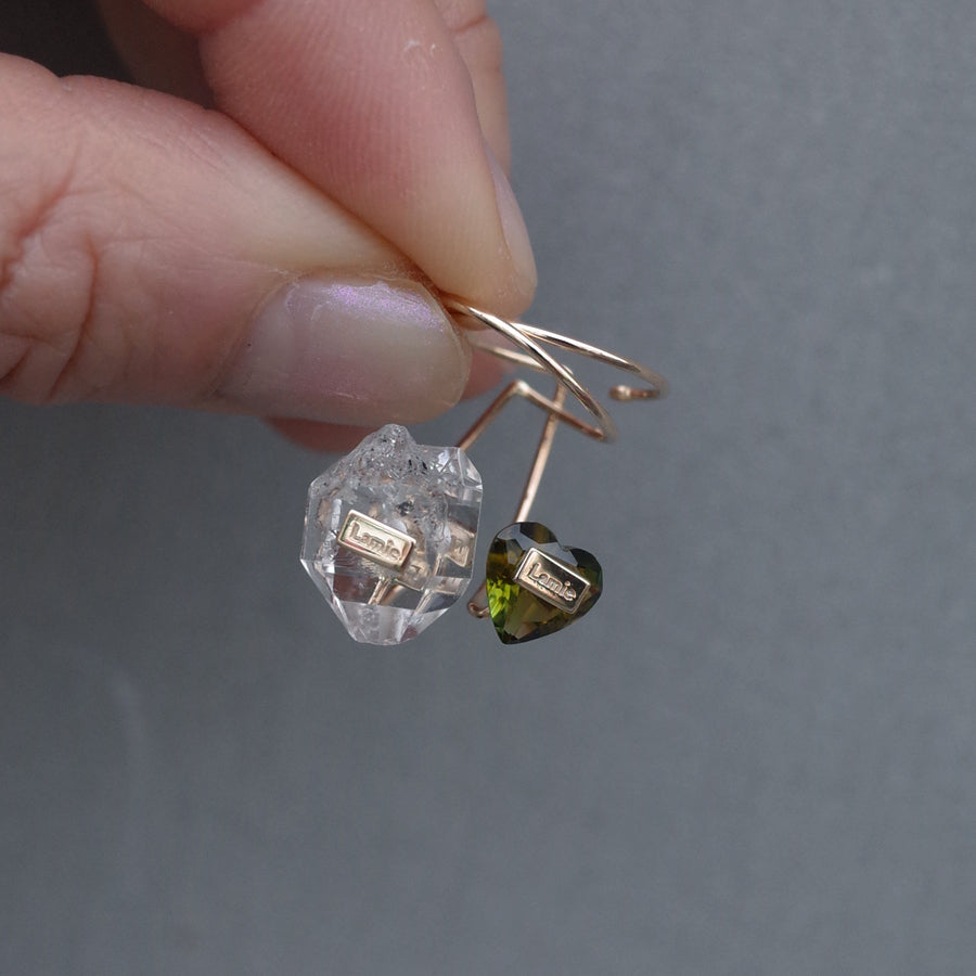 Bag Earrings No. 2033/ Tourmaline