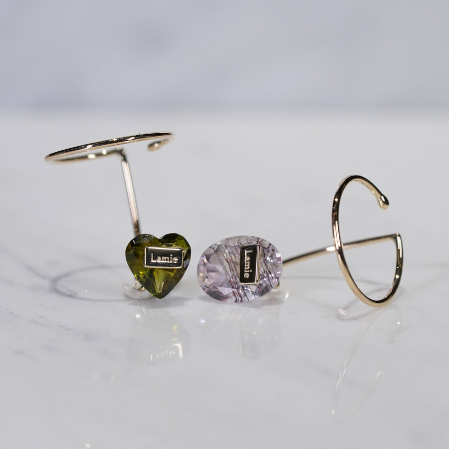 Bag Earrings No. 2033/ Tourmaline