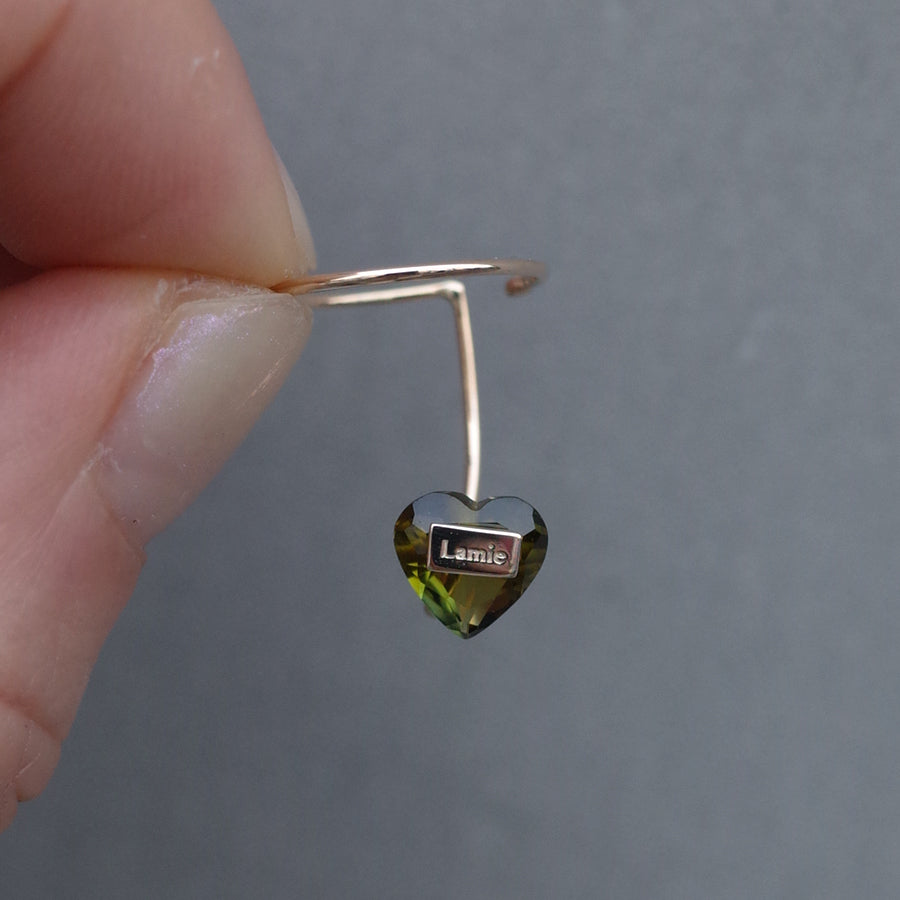 Bag Earrings No. 2033/ Tourmaline
