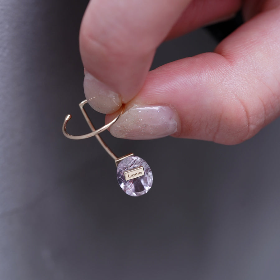 Bag Earrings No. 2033/ Tourmaline