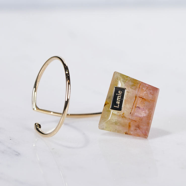 Bag Earrings No. 2033/ Tourmaline