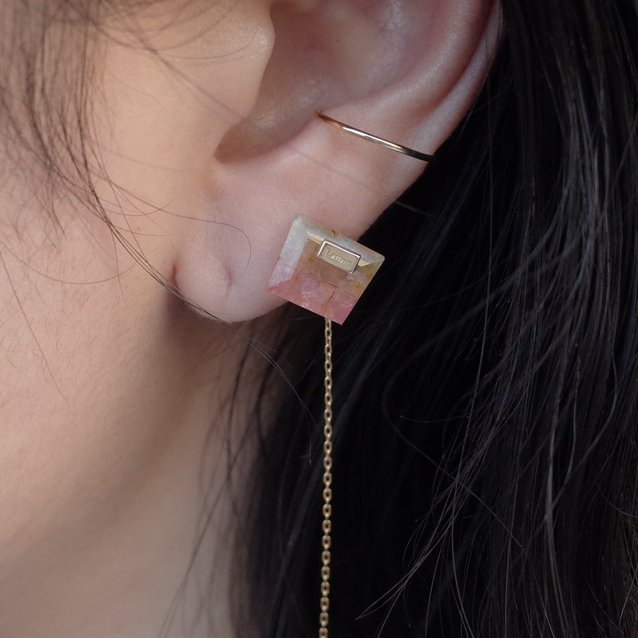 Bag Earrings No. 2033/ Tourmaline