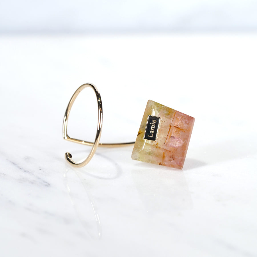 Bag Earrings No. 2033/ Tourmaline